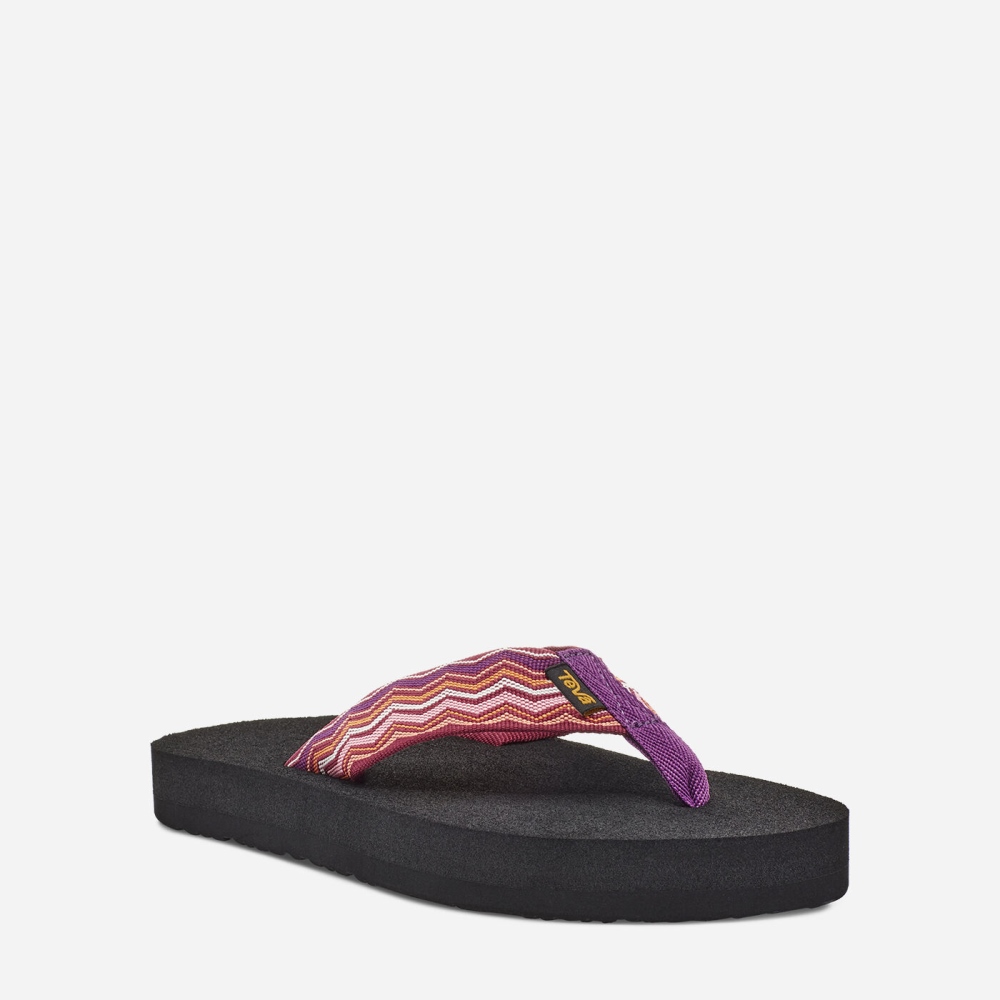 Teva Original Mush Women's Black / Multicolor Flip Flops CA47286 Canada Online